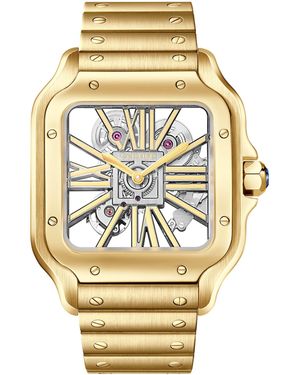 Cartier Large Santos De Skeleton Watch - Metallic