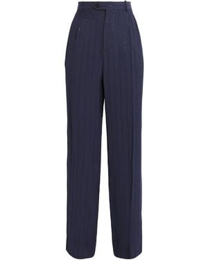 Sandro Embellished Stripe Pants - Blue
