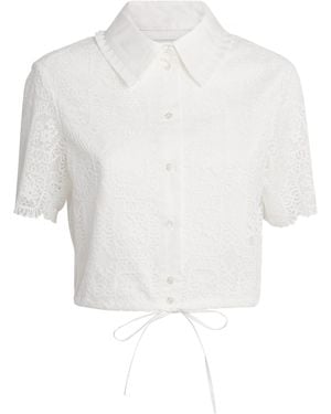 Claudie Pierlot Lace Cropped Shirt - White