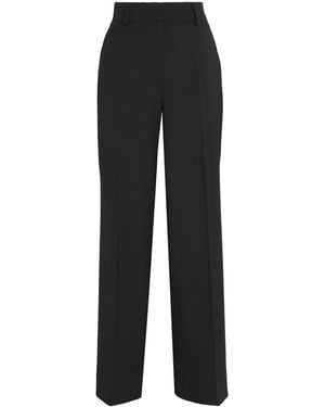 Weekend by Maxmara Virgin Wool Wide-Leg Trousers - Black