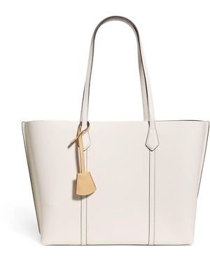 Tory Burch Leather Perry Tote Bag - White