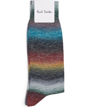 Paul Smith Ombré Signature Stripe Socks - Blue