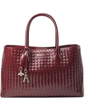 Aspinal of London Leather London Tote Bag - Red