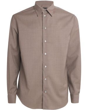 Emporio Armani Virgin Wool Shirt - Brown
