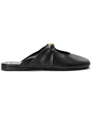 Loewe Leather Pebble Mules - Black