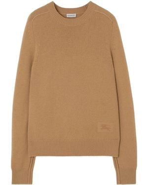 Burberry Cashmere-Blend Embroidered Jumper - Natural