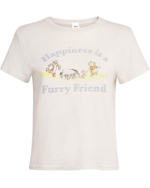 RE/DONE Cotton Pooh Print Classic T-Shirt - White