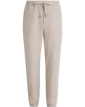 Canali Linen Drawstring Pants - Natural