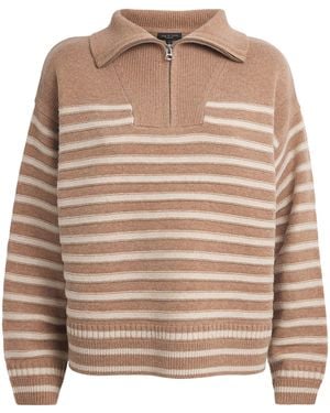 Rag & Bone Wool-Cashmere Stripe Raven Jumper - Brown