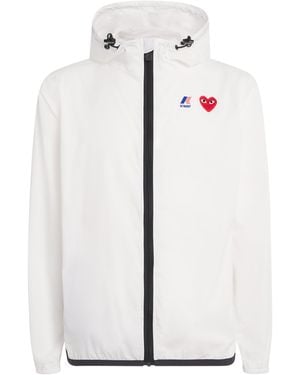COMME DES GARÇONS PLAY X K-Way Nylon Jacket - White