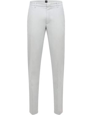 BOSS Cotton-Blend Chinos - Grey