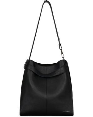 Givenchy Medium Leather Belted Shoulder Bag - Black