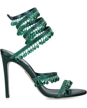 Rene Caovilla Embellished Chandelier Heels 105 - Green