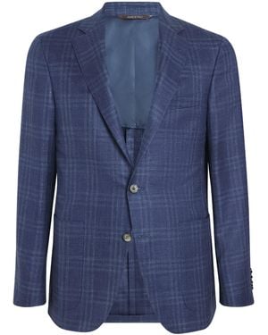 Canali Wool-Silk-Linen Kei Blazer - Blue