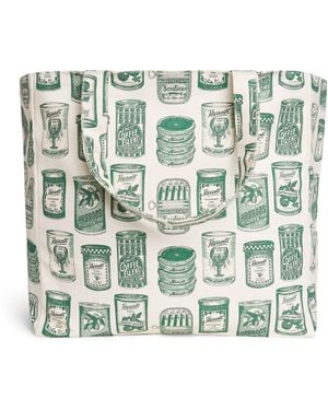 Harrods Cotton Canvas Packaging Tote Bag - Green