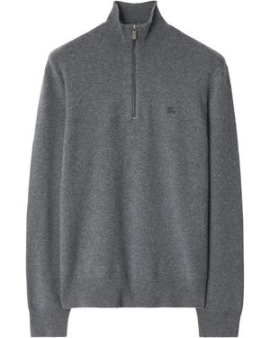 Burberry Half-Zip Jumper - Grey