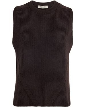 Johnstons of Elgin Cashmere-Blend Knitted Tank Top - Black