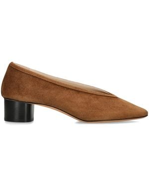Le Monde Beryl Leather Luna Court Shoes 30 - Brown