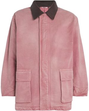 AURALEE Organic Cotton Duck Workwear Jacket - Pink