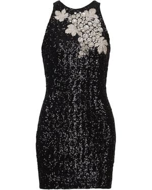 Balmain Sequin Dress With Shimmering Crystals - Black