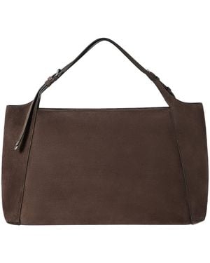 Brunello Cucinelli Suede Sartorial Shopper Tote Bag - Brown
