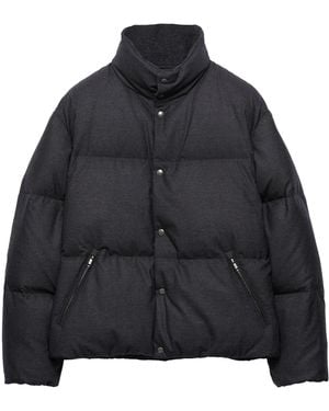 Prada Cashmere Puffer Jacket - Black