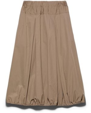 MAX&Co. Cotton Midi Skirt - Brown