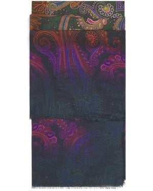 Etro Paisley Aida Shawl - Purple