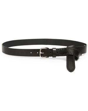 Weekend by Maxmara Leather Belt Suspenders - Black