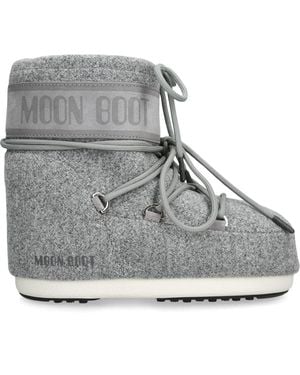 Moon Boot Felt Icon Low Ankle Boots - Gray