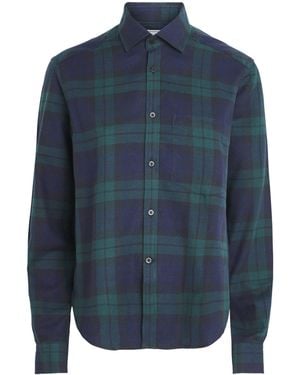 With Nothing Underneath Cotton-Wool Classic Shirt - Blue