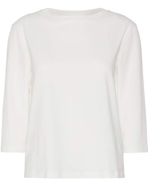 Weekend by Maxmara Stretch-Cotton Long-Sleeve T-Shirt - White