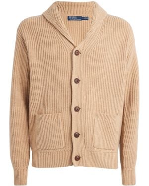 Polo Ralph Lauren Wool-Cashmere Shawl Cardigan - Natural