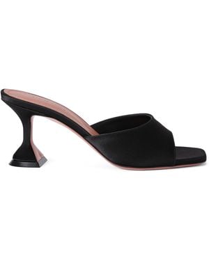 AMINA MUADDI Satin Lupita Mules 70 - Black