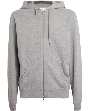 Sunspel Loopback Zip-Up Hoodie - Grey