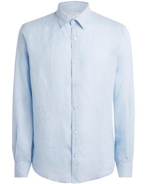 Sunspel Linen Shirt - Blue