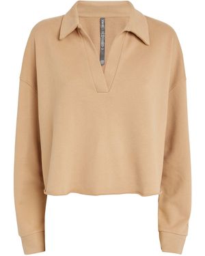 Vuori Cropped Sedona Polo Sweater - Natural