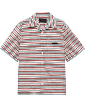 Prada Cotton-Silk Bowling Shirt - Multicolour