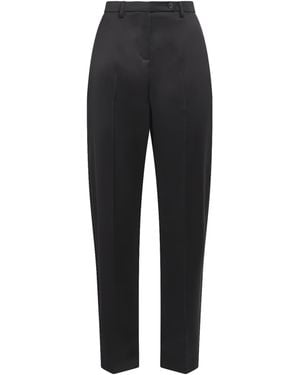 KHAITE Satin Hunter Straight Pants - Black