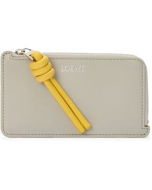 Loewe Leather Knot Card Holder - Grey