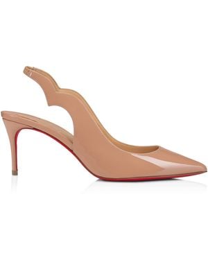 Christian Louboutin Hot Chick Sling Patent Leather Slingback Court Shoes 70 - Pink
