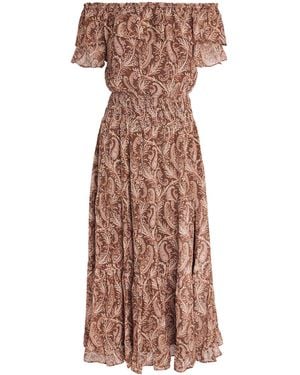 PAIGE Silk Georgette Alistar Midi Dress - Pink