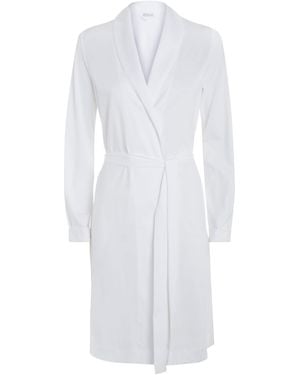 Hanro Short Cotton Robe - White