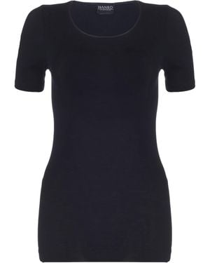 Hanro Cotton Seamless T-Shirt - Black