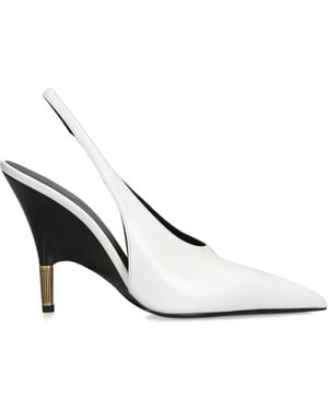 KHAITE Leather Bella Court Shoes 100 - White