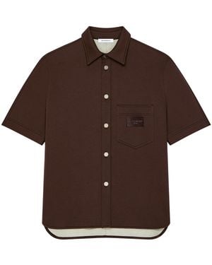 Givenchy Scuba Short-Sleeve Shirt - Brown
