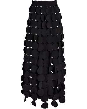 A.W.A.K.E. MODE Laser-cut Circle Maxi Skirt - Black
