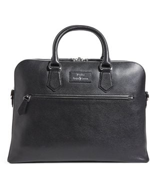 Polo Ralph Lauren Leather Commuter Bag - Black