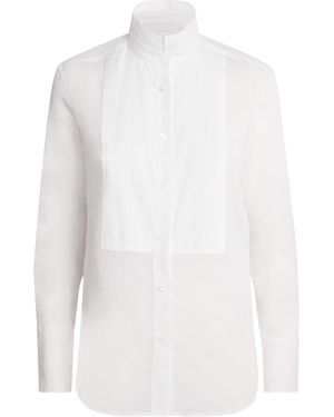Eleventy Cotton Longline Dress Shirt - White