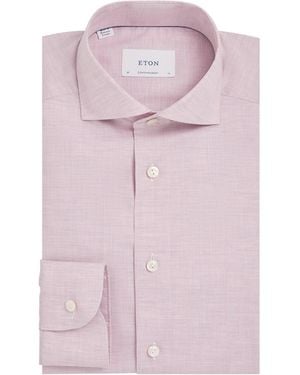 Eton Cotton Fine Twill Shirt - Pink